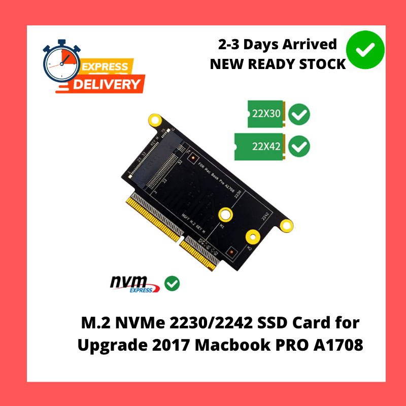 M.2 NVMe 2230/2242 SSD Card for Upgrade 2017 Macbook PRO A1708